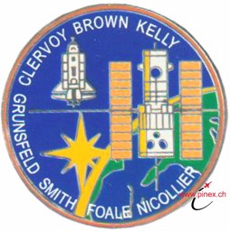 Image de STS 103 Discovery Mission mit Claude Nicollier Abzeichen Logo Pin Anstecker