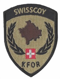 Bild von Swisscoy KFOR Badge mit Klett Schweizer Armee