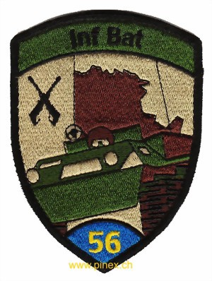 Bild von Inf Bat 56 blau Infanterieabzeichen mit Klett Armee Badge