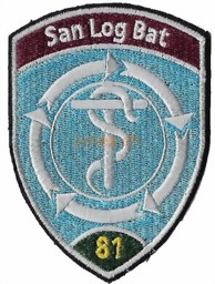 Bild von San Log Bat 81 grün  - Badge hellblau