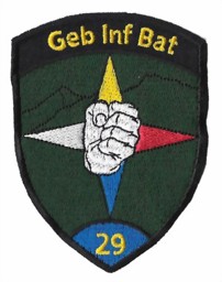 Bild von Geb Inf Bat 29 blau Gebirgsinfanterie-Bataillon 29 ohne Klett
