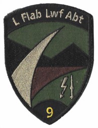 Bild von L Flab Abt 9 schwarz Fliegerabwehr Badge mit Klett