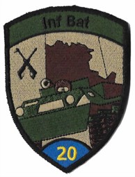 Bild von Inf Bat 20 Infanterieabzeichen blau mit Klett 