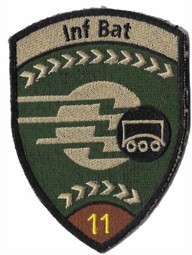 Bild von Inf Bat 11 Infanteriebataillon 11 braun mit Klett Distintivo Fanteria