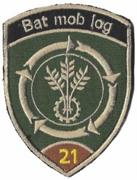 Bild von Bat mob log 21 braun Mobiles Logistik Bataillon Abzeichen mit Klett