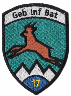 Bild von Geb Inf Bat 17 Gebirgs-Infanterie Bataillon 17 blau Abzeichen ohne Klett