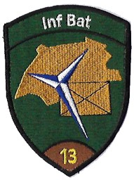 Image de Insigne bataillon infanterie 13 brun sans velcro