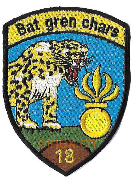 Image de Bat gren chars 18 brun Bataillon grenadier de chars 18 sans velcro