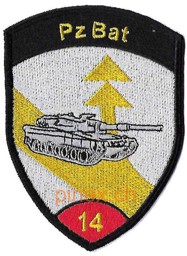 Bild von Pz Bat 14 Panzer Bataillon 14 rot ohne Klett