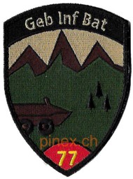 Image de Geb Inf Bat 77 Gebirgsinfanterie Bataillon 77 rot Abzeichen mit Klett 