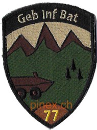 Image de Bataillon d'infanterie de montagne 77 brun avec velcro