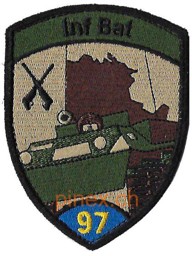 Bild von Inf Bat 97 blau Infanterie-Abzeichen mit Klett