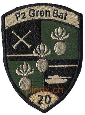 Bat gren Chars 18 Schweiz Verbandsabzeichen Panzergrenadierbataillon 18 grün