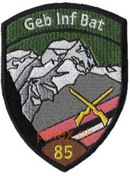 Bild von Geb Inf Bat Gebirgsinfanteriebataillon 85 braun ohne Klett