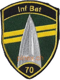 Bild von Inf Bat 70 Infanteriebataillon 70 schwarz ohne Klett
