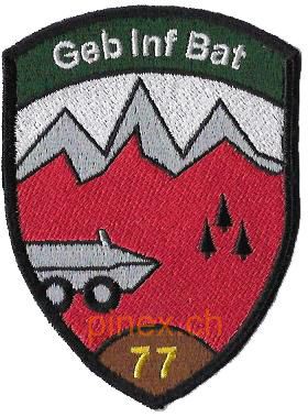 Bild von Geb Inf Bat 77 braun Gebirgsinfanterieabzeichen ohne Klett