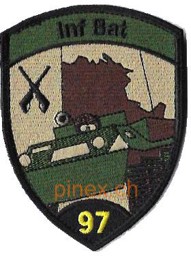 Image de Infanterie Bat 97 schwarz mit Klett