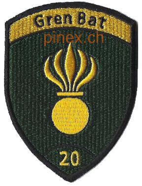 Image de Grenadier Bat 20 grün Badge ohne Klett