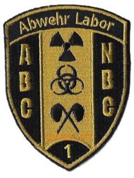 Bild von ABC Abwehr Labor 1 schwarz Armeeabzeichen ohne Klett