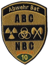 Bild von ABC Abwehr Bat 10 grün Armeeabzeichen ohne Klett