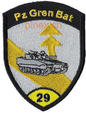 Immagine di Pz Gren Bat 29 gelb Panzergrenadier-Abzeichen ohne Klett