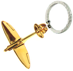 Bild von Spitfire Schlüsselanhänger Metall Gold