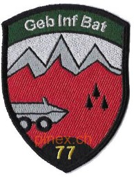 Bild von Geb Inf Bat 77 Gebirgsinfanterie Badge schwarz ohne Klett