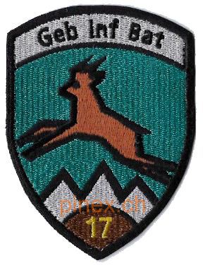 Immagine di Geb Inf Bat 17 braun Gebirgsinfanteriebataillon Abzeichen ohne Klett