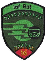Bild von Inf Bat 16 rot Infanterieabzeichen ohne Klett  