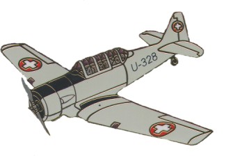 AT-16 Harvard/Texan Schweizer Luftwaffe Pin Anstecker