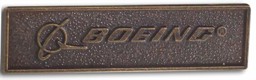 Bild von Boeing Logo Pin rechteckig Bronze  34mm