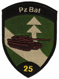 Bild von Panzer Bataillon 25 schwarz mit Klett