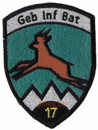 Bild von Geb Inf Bat 17 schwarz Gebirgsinfanterieabzeichen ohne Klett