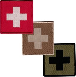 Bild von Schweizer Flagge quadratisch Aufnäher Abzeichen