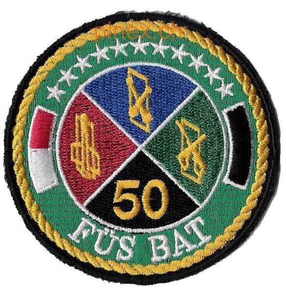 Bild von Füs Bat 50 noir Badge Armée Suisse