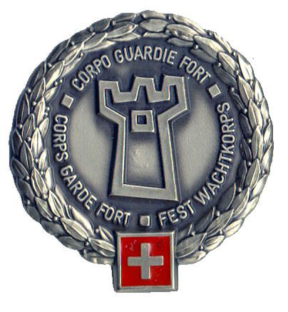 Bild von Festungswachtkorps  Béret Emblem Schweizer Militär