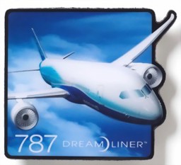 Bild von Boeing 787 Kühlschrankmagnet Print 45mmx40mm