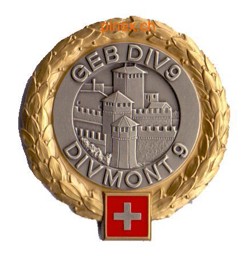 Bild von Gebirgsdivision 9 GOLD  Béret Emblem