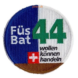 Image de Bat fus 44 brun Badge militaire suisse