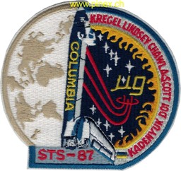 Bild von STS 87 Space Shuttle Columbia NASA Patch