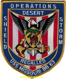 Bild von USS Missouri BB-63 Schlachtschiff Operation Desert Shield-Storm Recalled