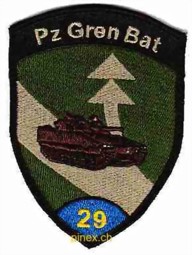 Bild von Pz Gren Bat 29 blau Panzergrenadierabzeichen mit Klett 