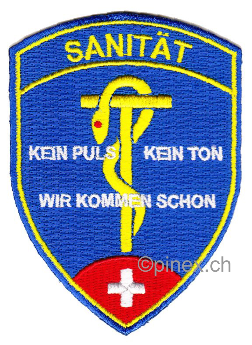 Sanität Schweizer Armee Abzeichen farbig. Pinex Badges Armeeabzeichen